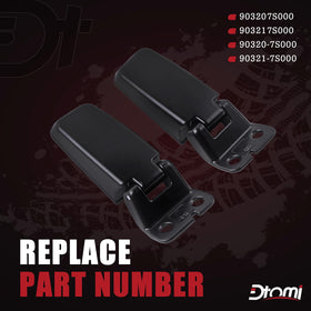 Dtomi hinge close-up aluminum texture highlighting reinforced durable construction