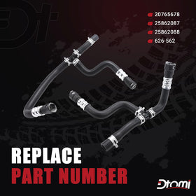 Dtomi hose routed near coolant expansion tank demonstrating proper placement