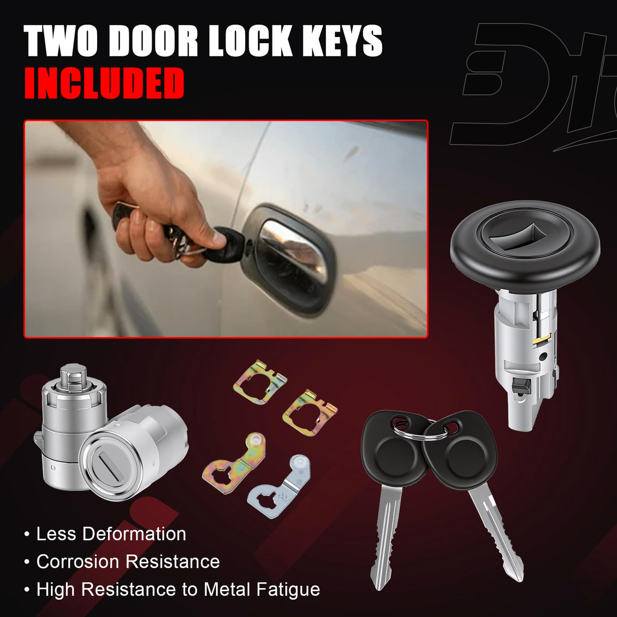 Dtomi ignition cylinder installed in steering column showing ease of replacement