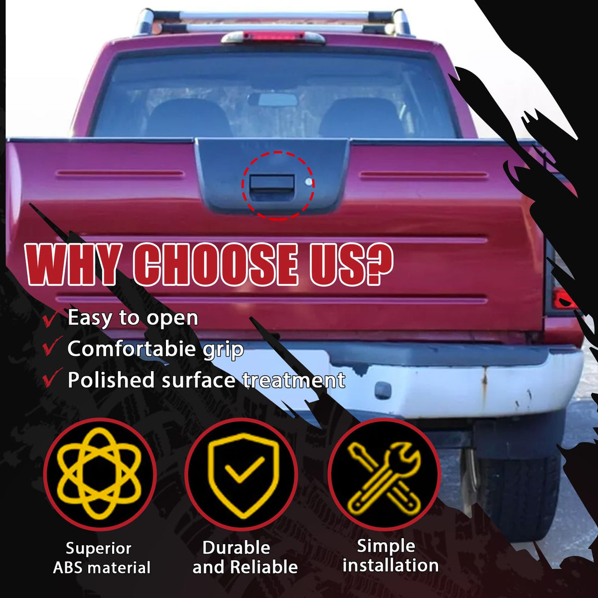Dtomi installation on tailgate illustrating ease of swap and restored function
