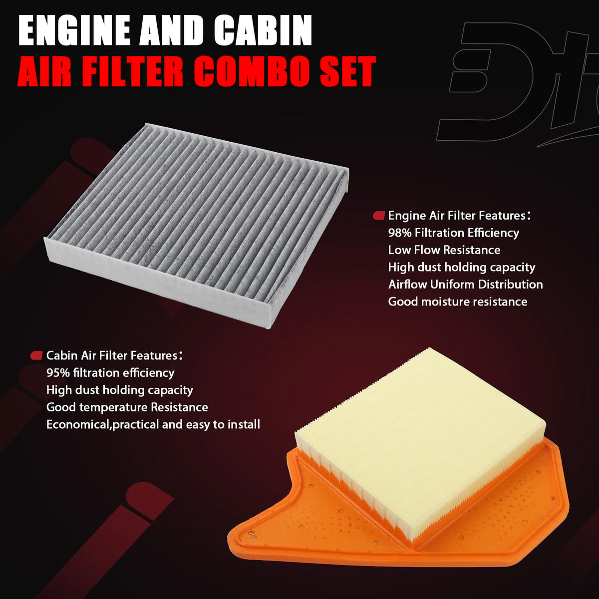 Dtomi cabin filter placed in vehicle HVAC housing showing correct fit for cleaner passenger air