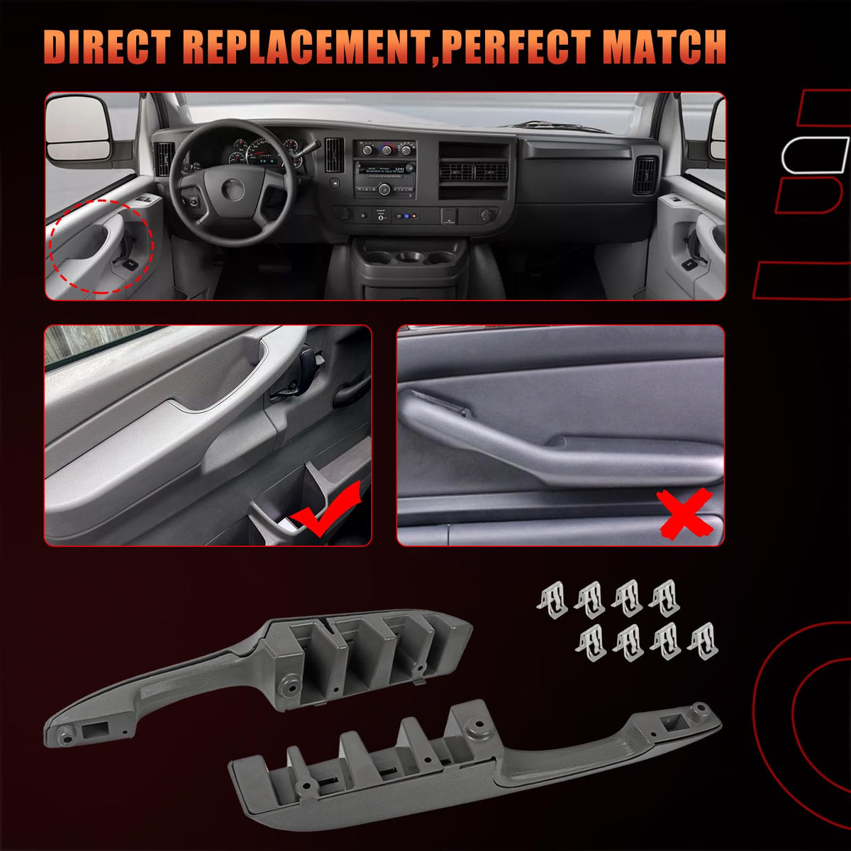 Dtomi installed in Chevy Express interior showing restored appearance benefit