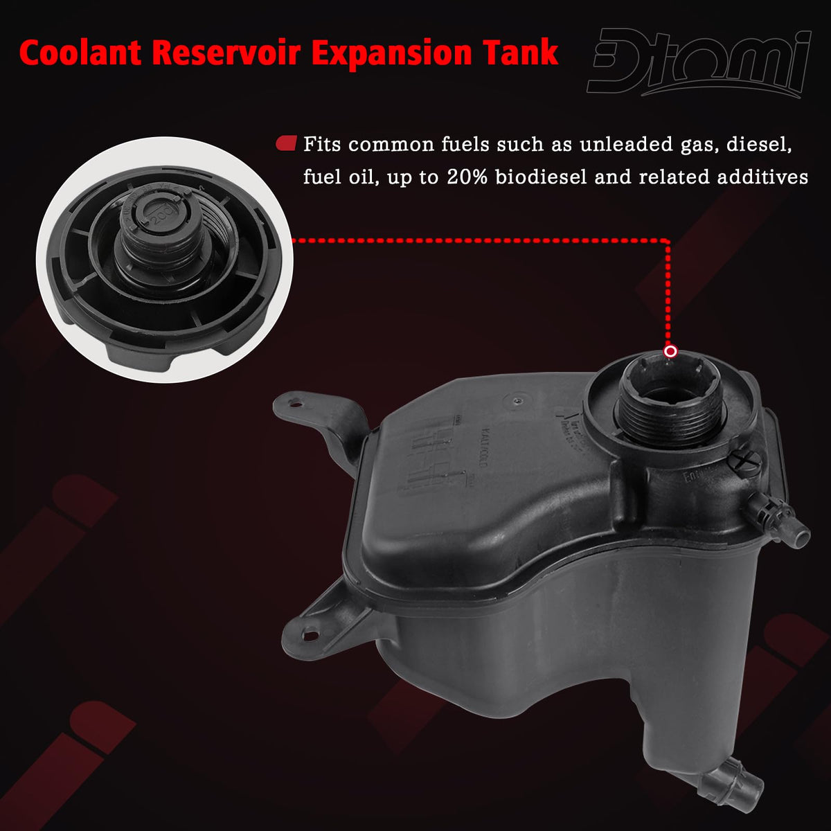 Dtomi in a garage setting being installed to restore coolant system reliability