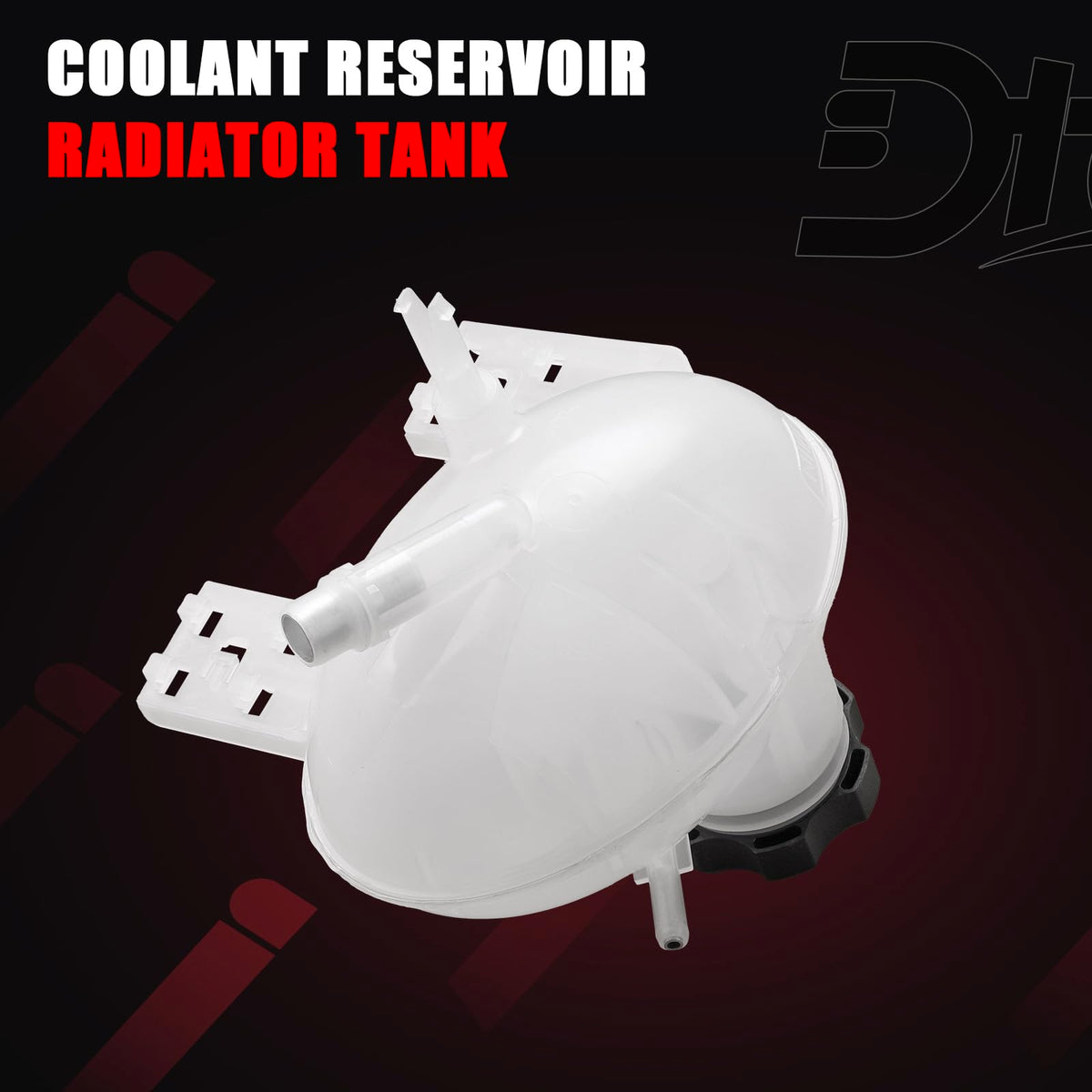 Dtomi reservoir installed in engine bay demonstrating correct fitment benefit