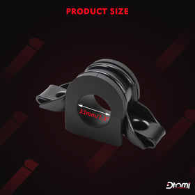 Dtomi bushing next to ruler showing exact size for accurate fit confirmation