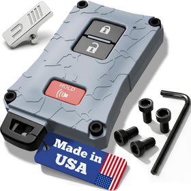 Dubbs Hardware front view key fob case showing secure fit and durability