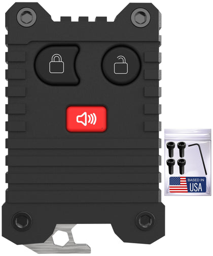 Dubbs Hardware front view of key fob case showing slim protective profile and stylish finish