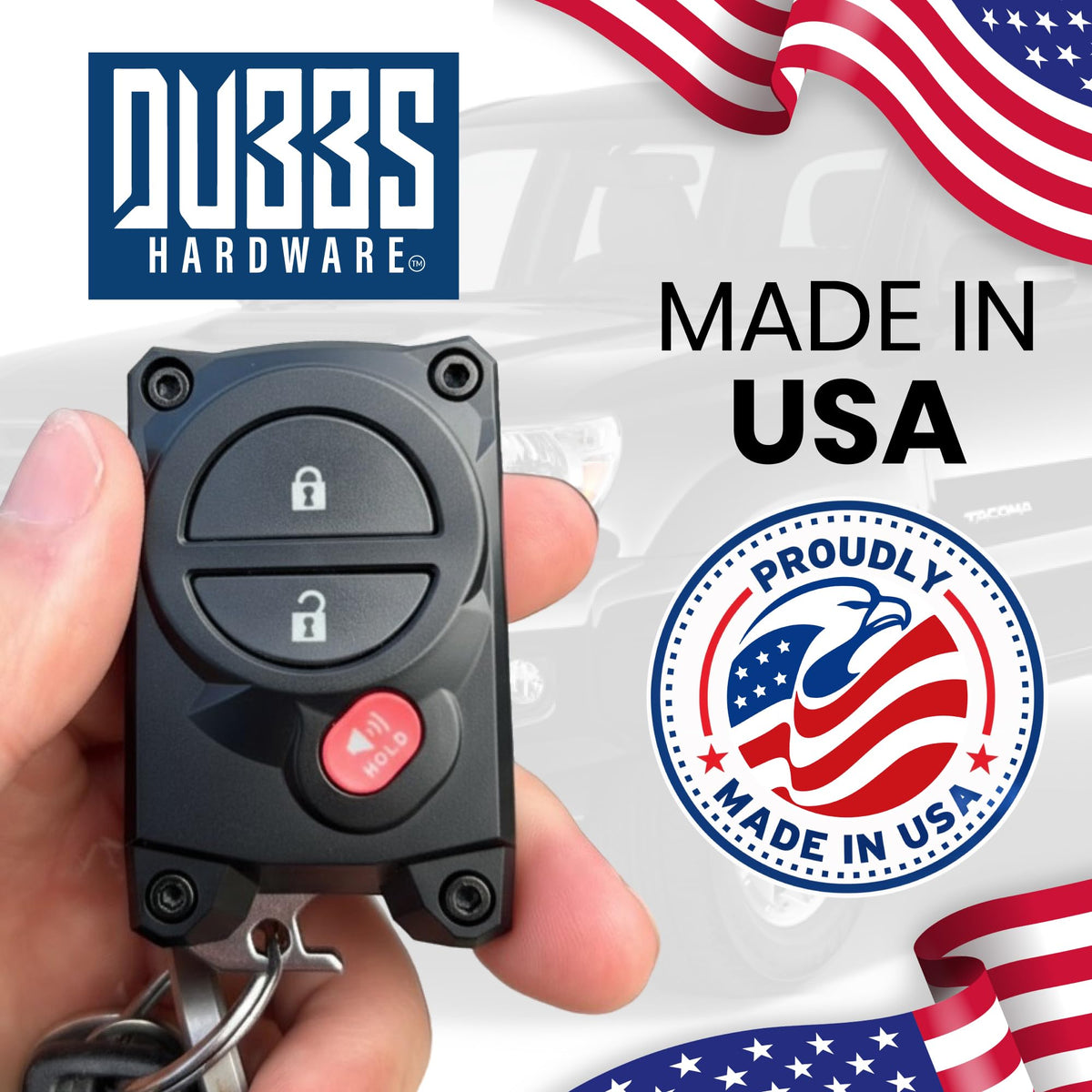Dubbs Hardware assembled with Toyota key blade illustrating compatibility