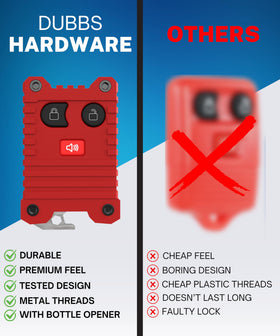 Dubbs Hardware size comparison with key and coin for scale and pocketability