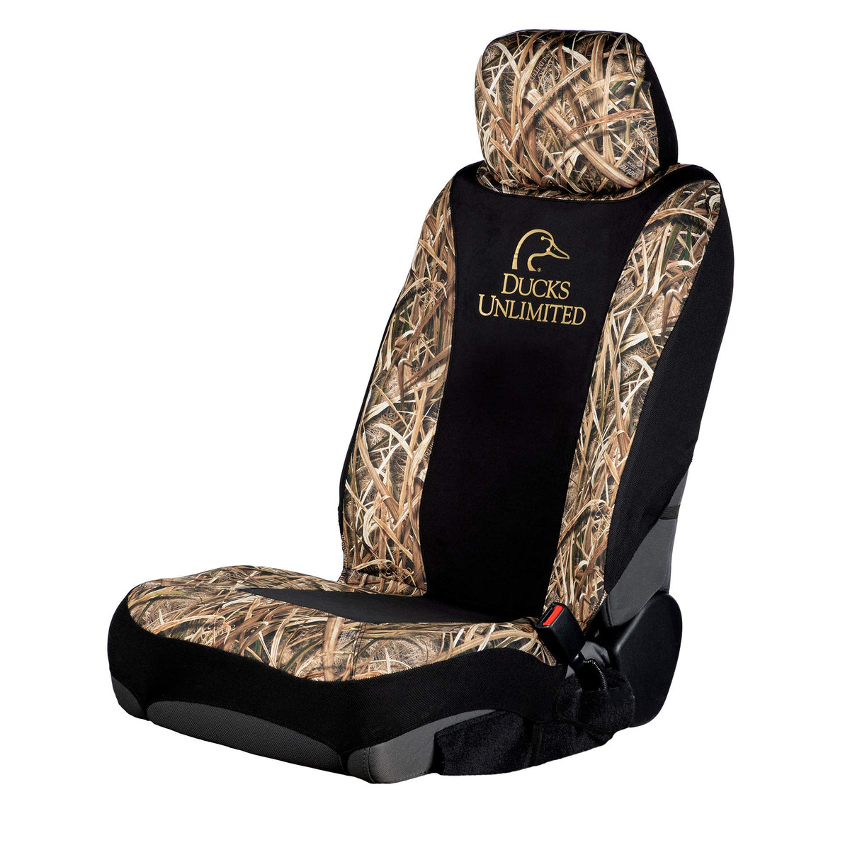 Ducks Unlimited front view seat covers showing full camo protection and style