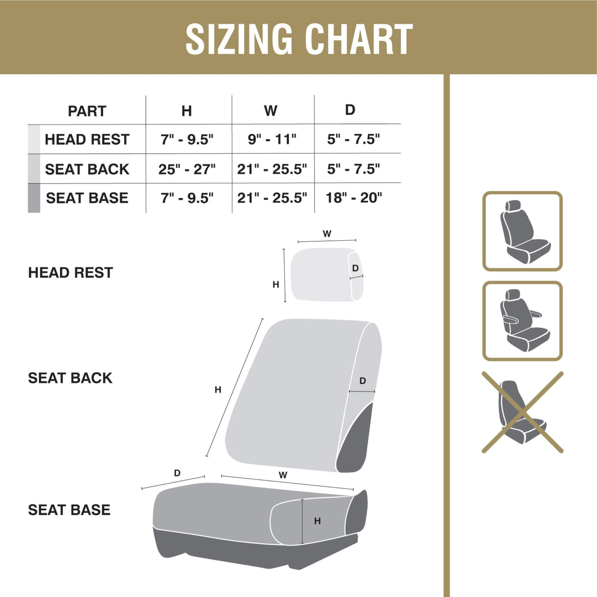 Ducks Unlimited seat cover beside measuring tape showing fit dimensions