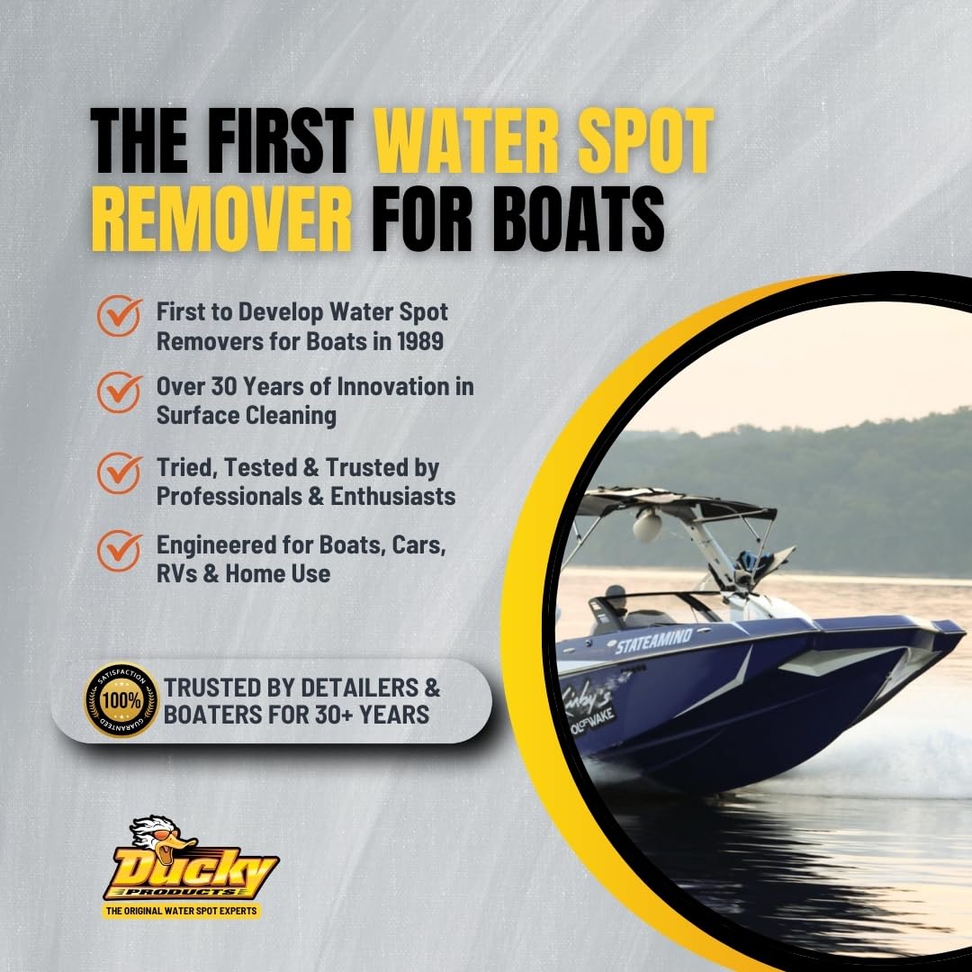 DUCKY PRODUCTS being buffed with microfiber cloth for streak-free finish