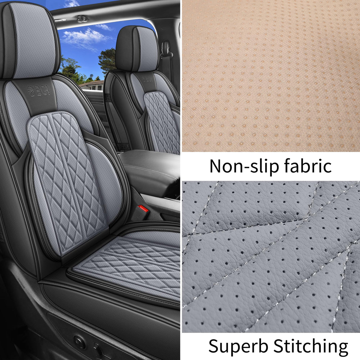 DuDuWang faux leather texture close-up showing wipe-clean surface and luxury feel