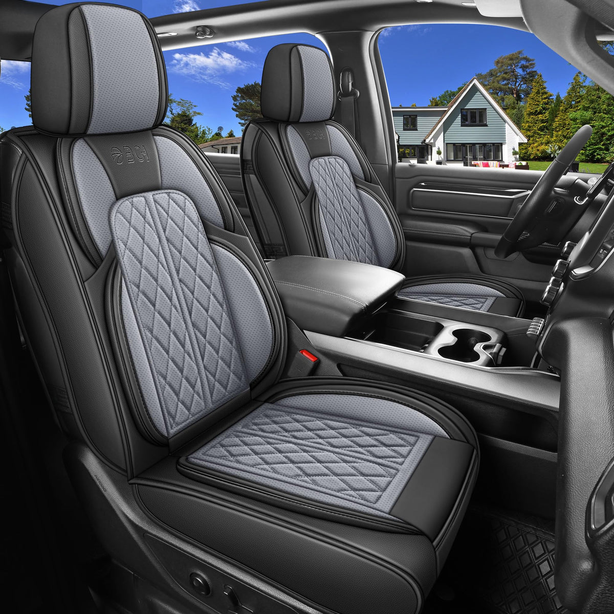 DuDuWang front seat installed showing tailored fit and refreshed cabin look