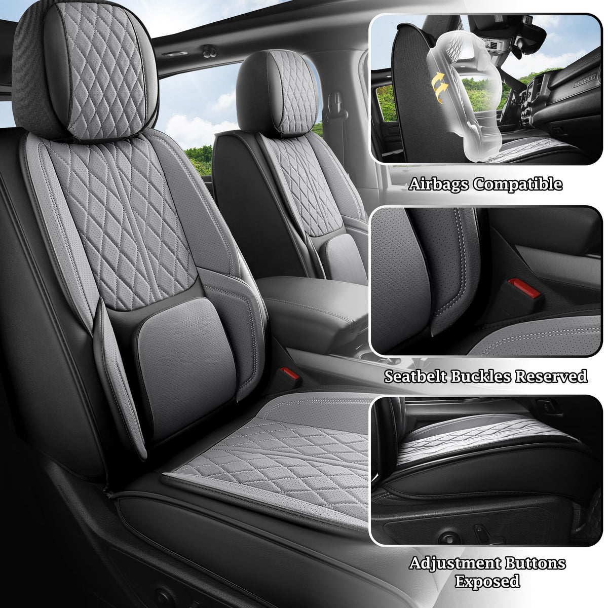 DuDuWang memory-foam lumbar detail showing added lower-back comfort