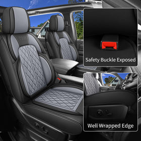 DuDuWang seat cover fitted on Ford F150 front seat showing custom fit