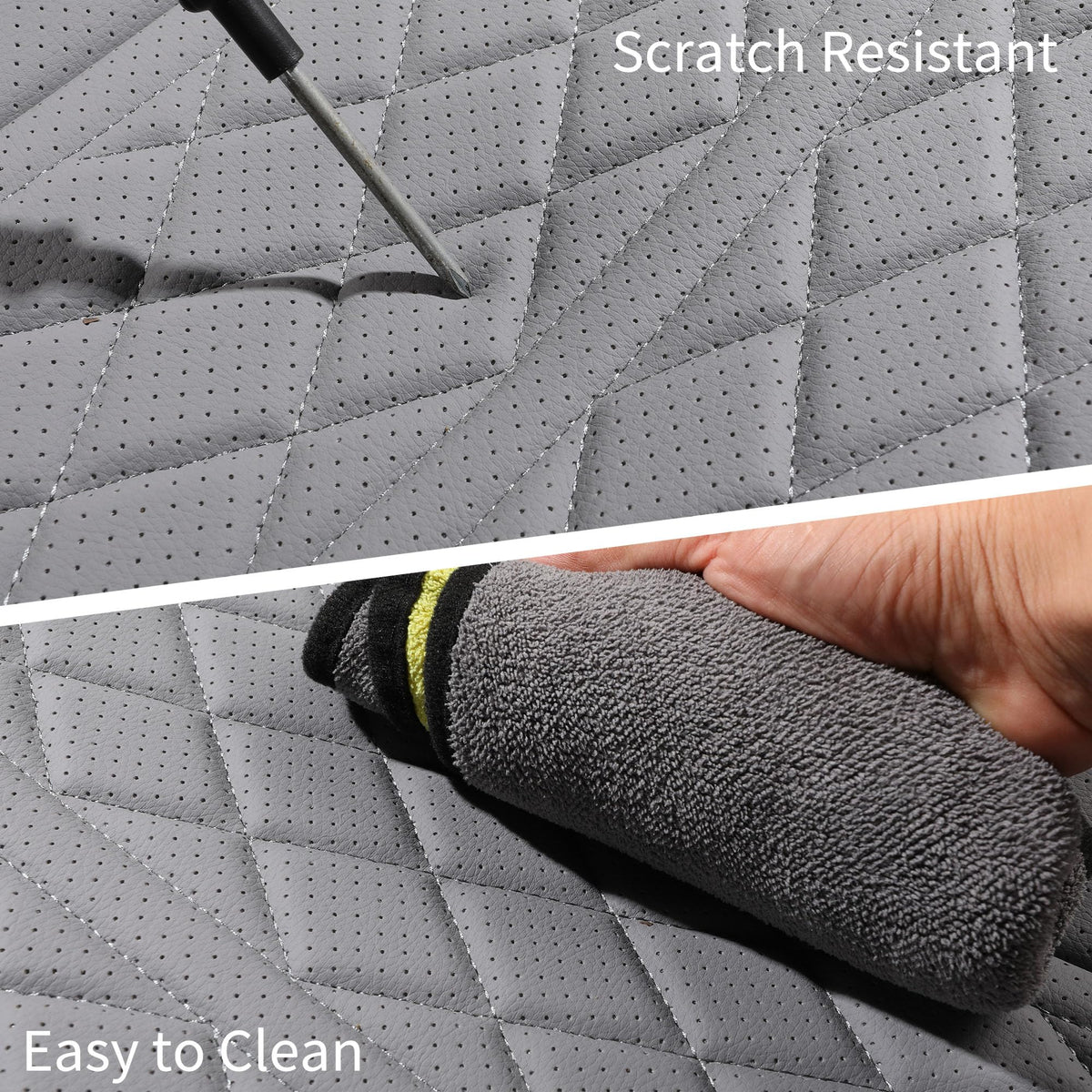 DuDuWang seat cover alongside ruler showing accurate size and scale