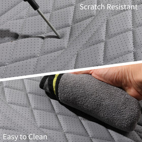 DuDuWang seat cover alongside ruler showing accurate size and scale