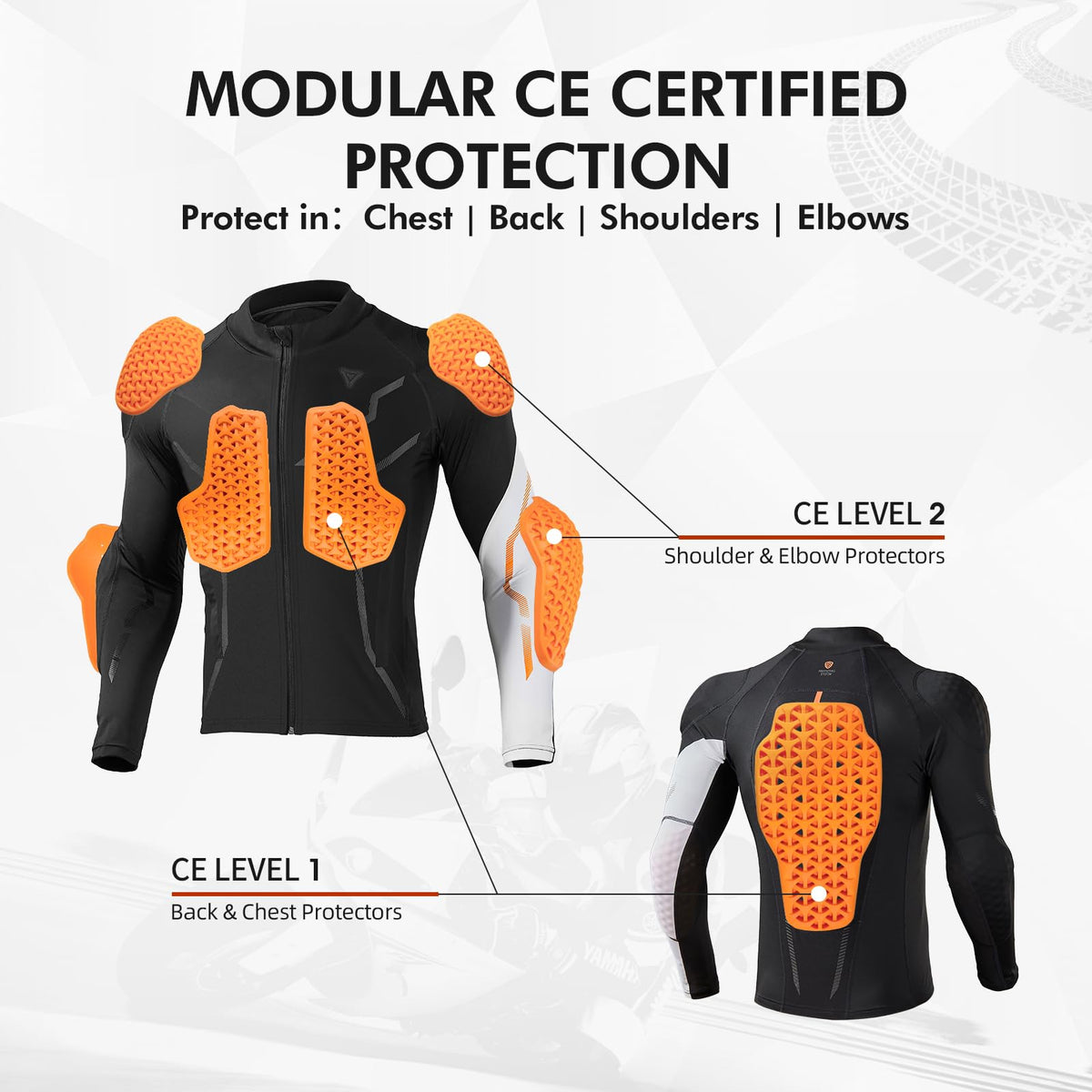 DUHAN reinforced nylon back panel visible for abrasion resistance and durability