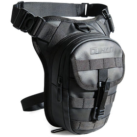 DUHAN front view of thigh bag showing pockets and durable build benefit quick access