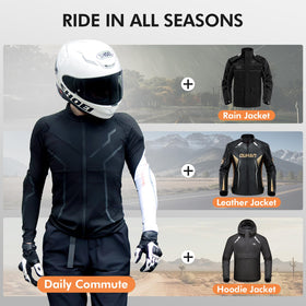 DUHAN rider wearing the armored shirt demonstrating movement and comfort