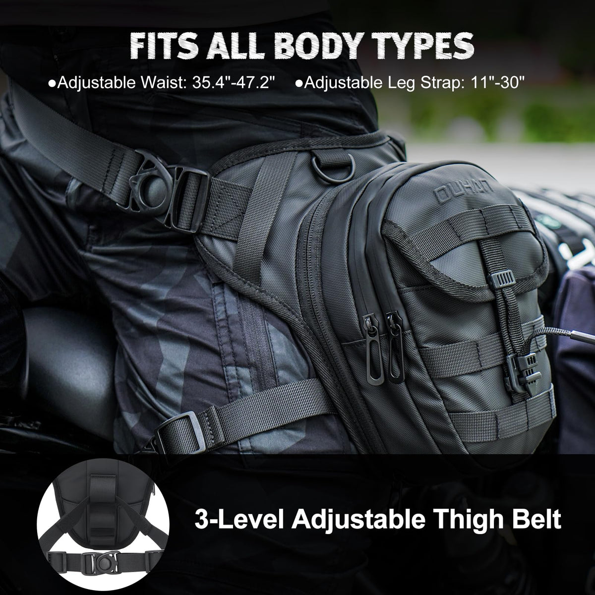 DUHAN MOLLE webbing and D-rings for attaching gear benefit customizable carry