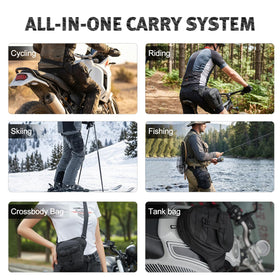 DUHAN back panel showing strap layout for multiple carry modes benefit versatile use