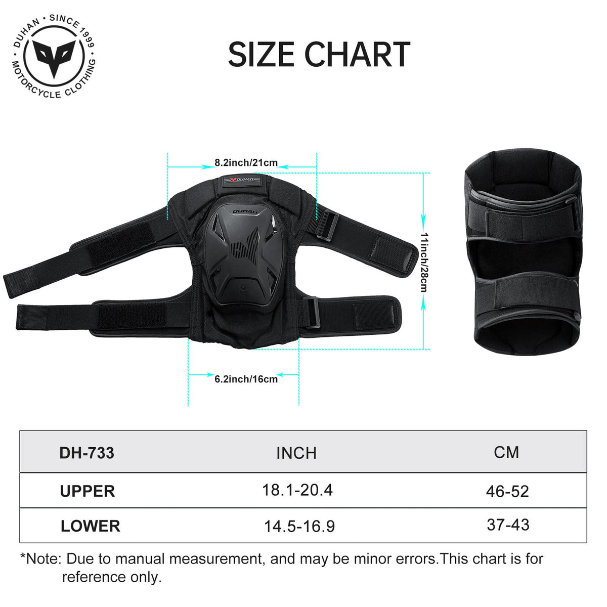 DUHAN reflective panel at night improving visibility and rider safety benefit