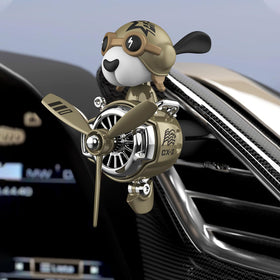 DUHKHAS pilot dog next to smartphone for size comparison and compactness