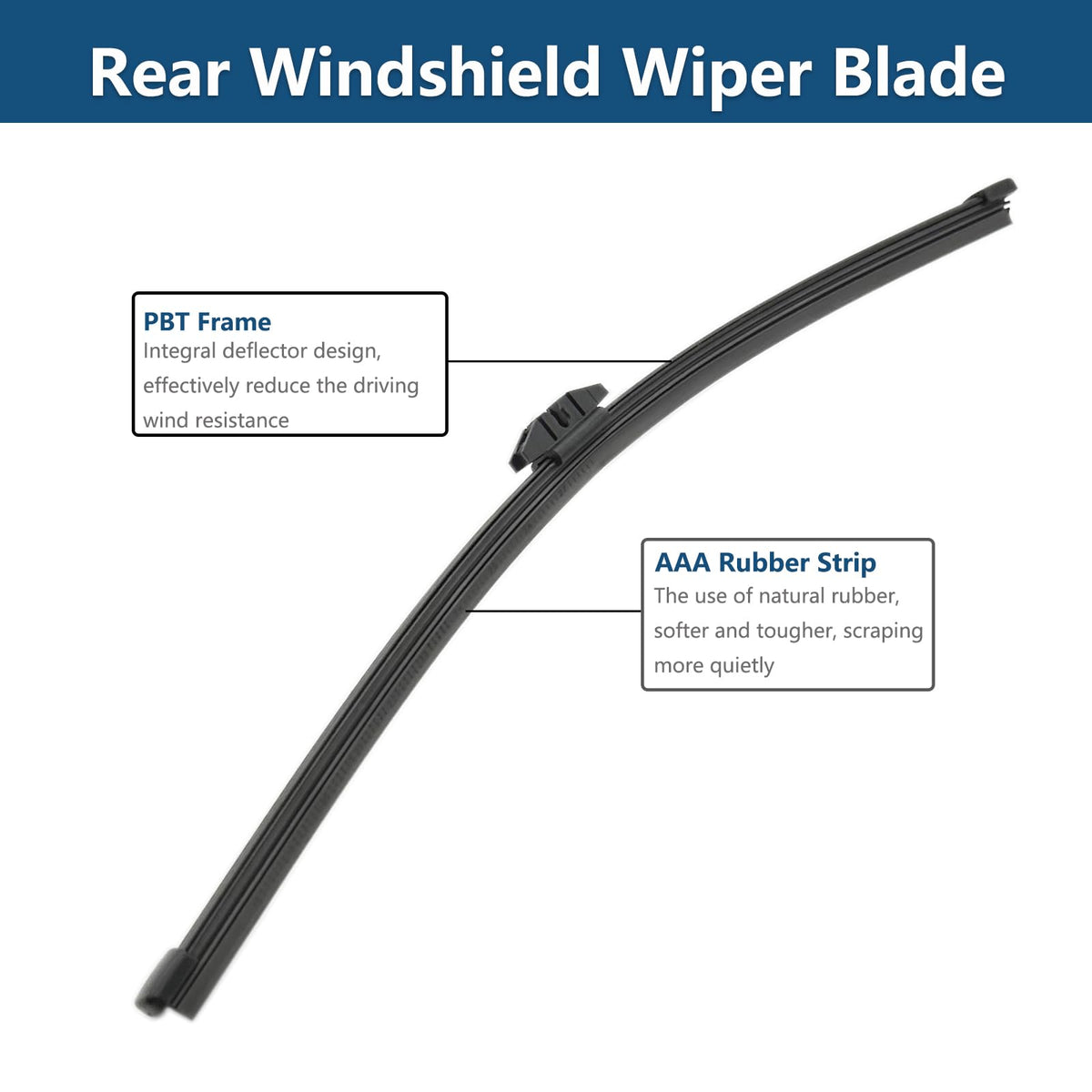 DUILEO rear wiper installed on Volvo XC90 back glass, restores clear rear visibility