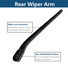DUILEO wiper set next to ruler for scale, helps confirm correct sizing and fitment