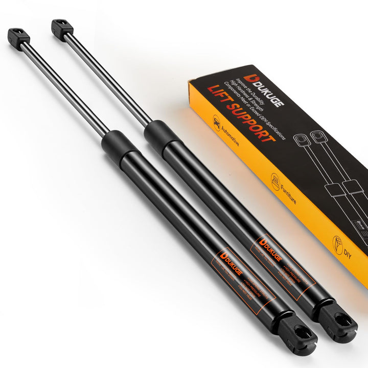 Dukuge front view of 20-inch 15 lb gas strut pack showing product in packaging and clear labeling for easy purchase