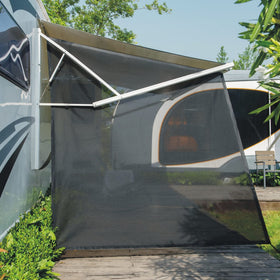 Dulepax campsite evening setting showing cooler shaded living area