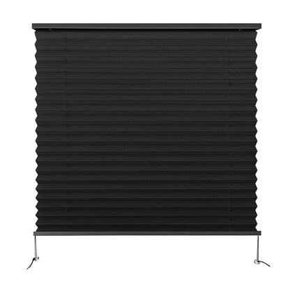 Dulepax front view of pleated RV blind showing neat pleats and fit benefit