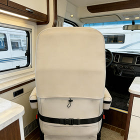 Dulepax in RV lifestyle setting showing neat cabin and organized seating