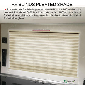 Dulepax installed in RV window demonstrating light control and privacy benefit