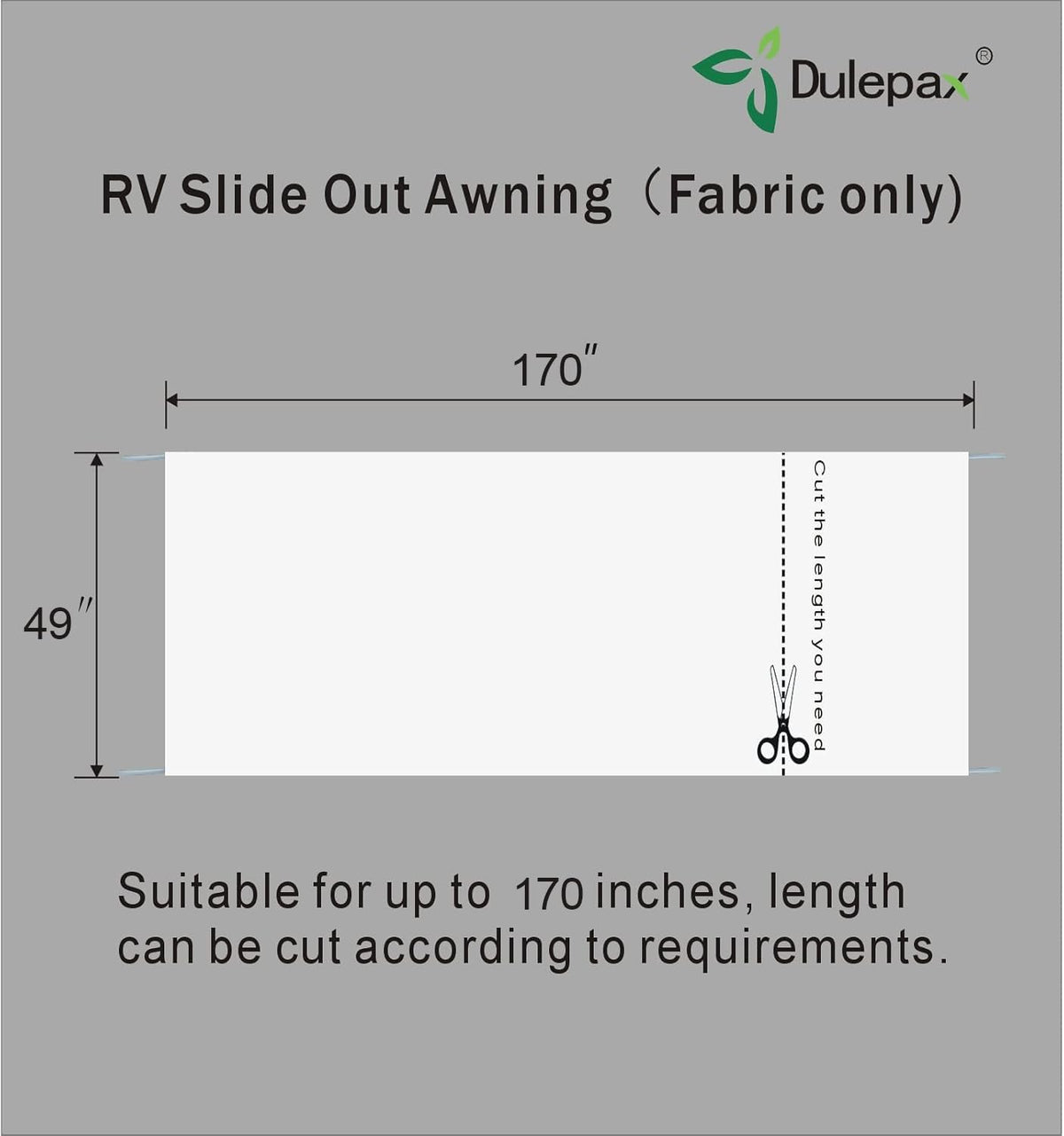 Dulepax sewn-in polycord edge detail showing easy installation benefit