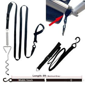 Dulepax steel shock spring close-up absorbing force for safer awning performance