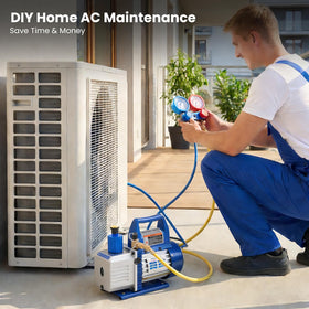 DUMOS leak detector in use detecting refrigerant for faster troubleshooting