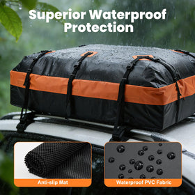 DUMOS reinforced straps and door hooks securing carrier for stable transit