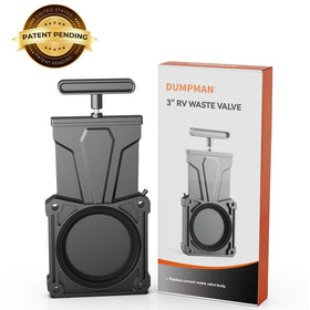 DUMPMAN valve on RV at campground showing practical use and reliable performance