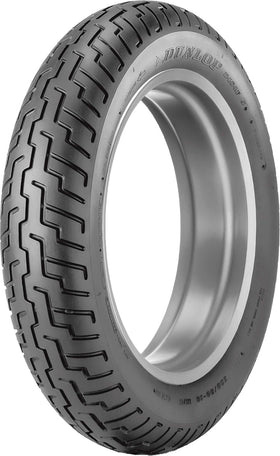 DUNLOP D404 front profile showing tire shape and cruising stability