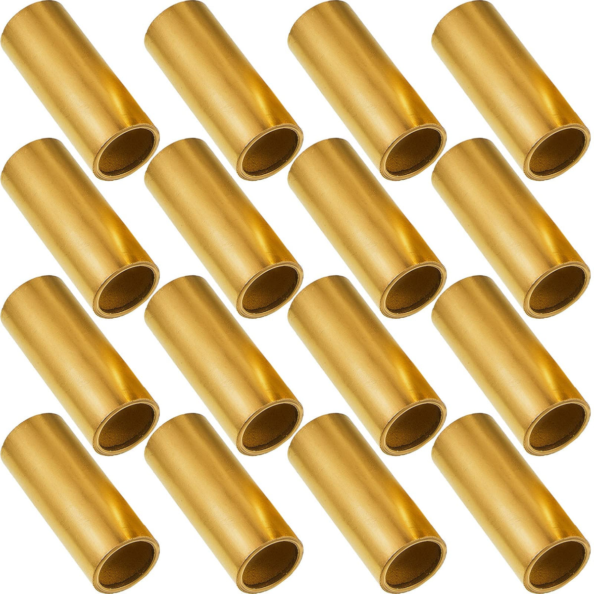 Dunzy front view of 16-piece brass bushing kit showing quantity and fit benefit