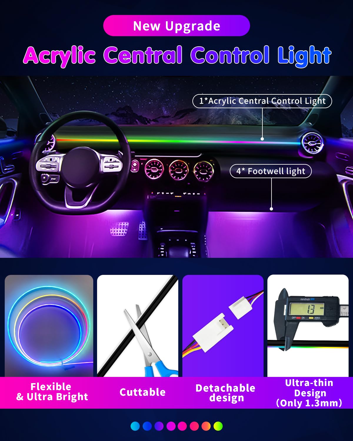 DUOFU365 acrylic central control detail highlighting durable finish