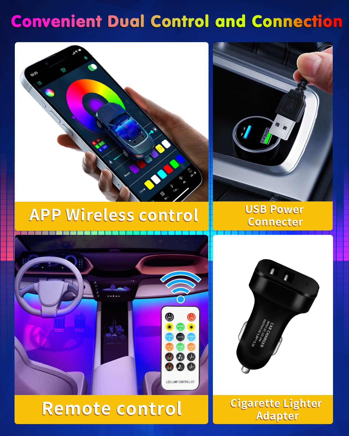 DUOFU365 dash lighting lifestyle at night highlighting mood-enhancing benefit