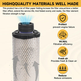 DUOOK assembled inner and outer filters side by side showing correct fit benefit simplified maintenance
