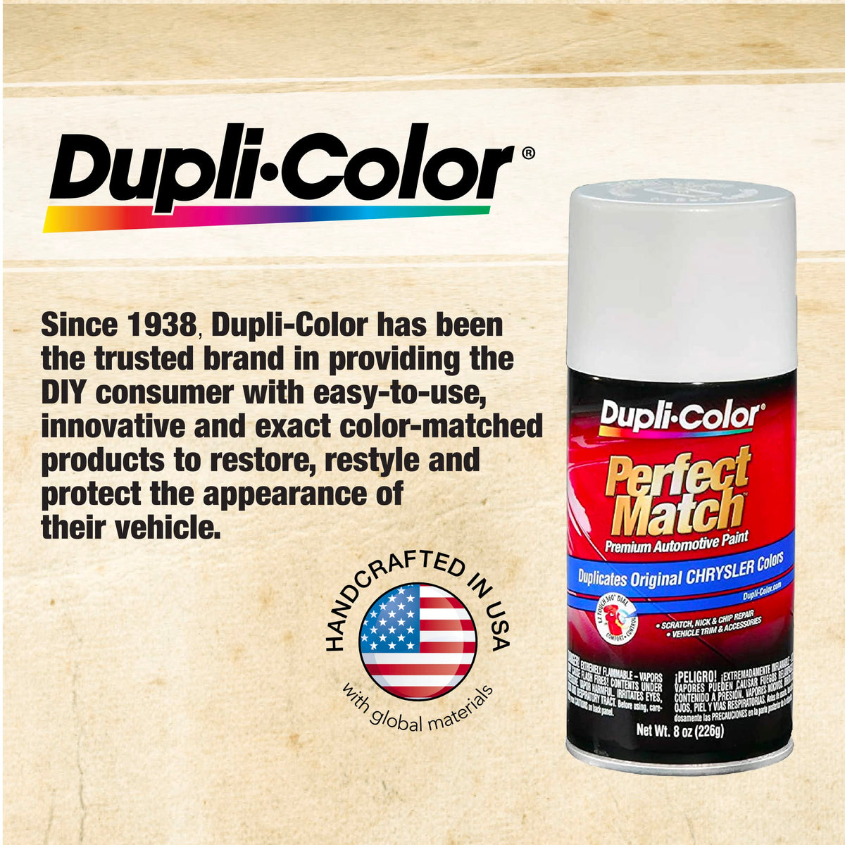Dupli-Color spray nozzle close-up highlighting EZ Touch conical nozzle for precise coverage