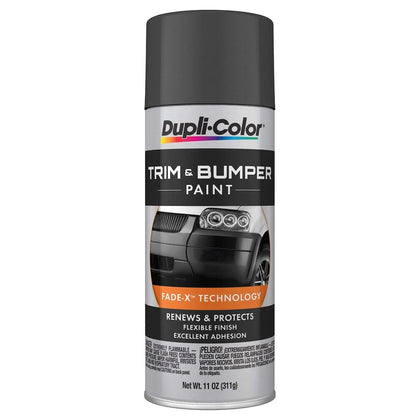Dupli-Color aerosol can front view showing label and charcoal color benefit