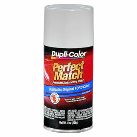 Dupli-Color front view of can showing Ford Oxford White label and accurate color match