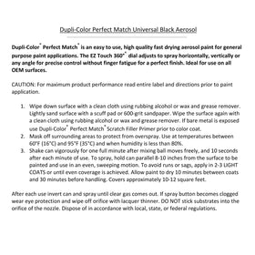 Dupli-Color used outdoors during vehicle repair demonstrating quick touch-up efficiency